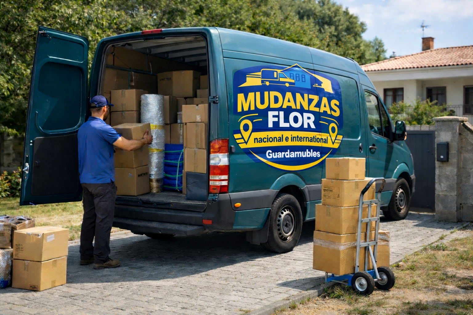 Furgoneta de Mudanzas Flor en servicio