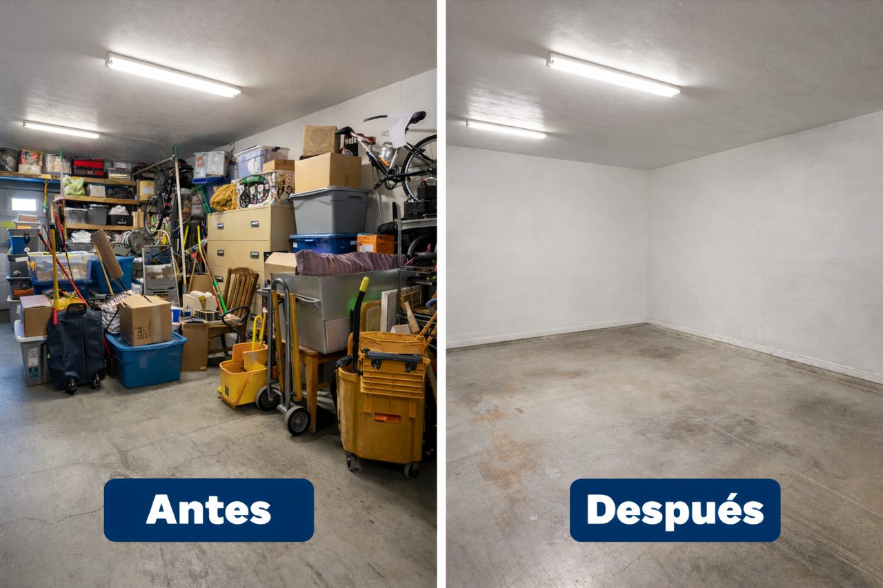 Espacio de guardamuebles con muebles almacenados — imagen ilustrativa